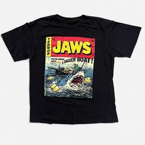 Jaws T-Shirt Retro Shark Men's Medium Comic Book Graphic Summer